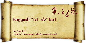 Hagymási Ábel névjegykártya