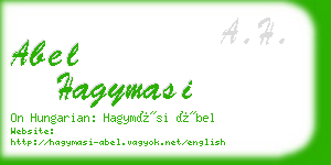 abel hagymasi business card